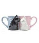 Kissing cat mugs
