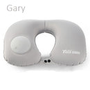 Travesseiro tipo U de compressão inflável para pescoço e travesseiro para cochilo