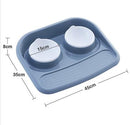 Tigela de plástico antiderrapante para animais de estimação, tigela dupla anti-batida, para comer e beber, alimentador de cachorro de dupla finalidade