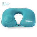 Travesseiro tipo U de compressão inflável para pescoço e travesseiro para cochilo