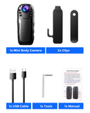 Boblov L02 y visão noturna infravermelha Lente Full HD Mini Câmera Dash Cam Pequena Filmadora 125 graus grande angular Bodycam Polícia