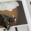 Anel feminino de espada retrô envelhecido em prata esterlina 925 do Instagram