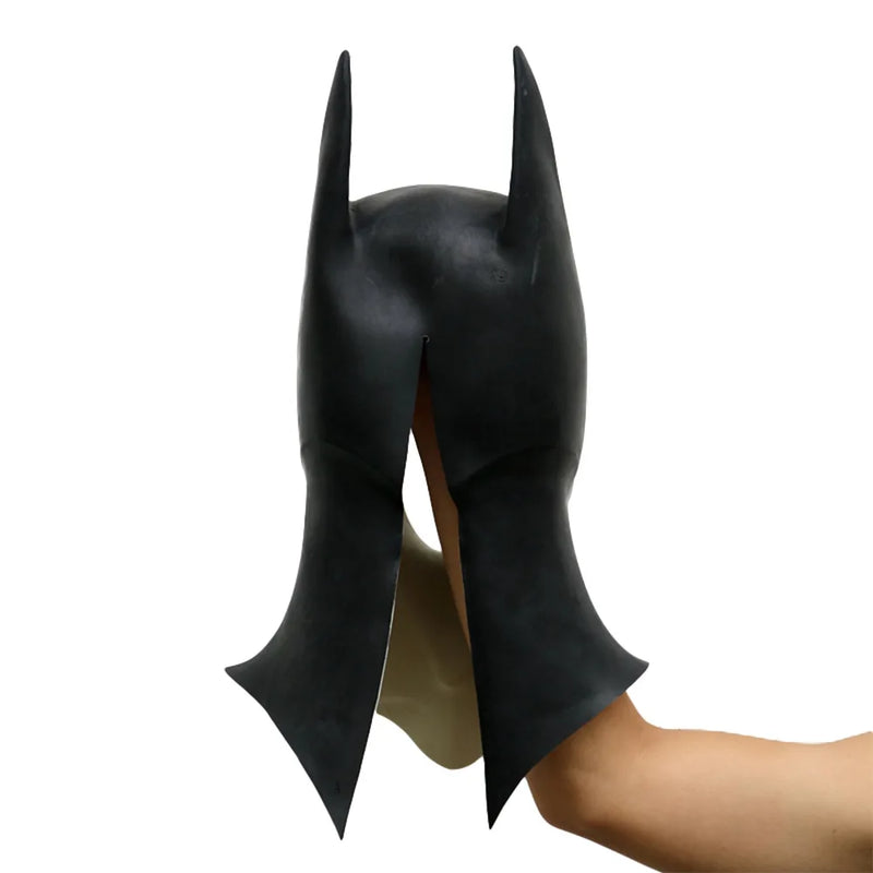 Máscara de morcego arnês material de látex adulto halloween cosplay adereços bruce wayne máscara de cabeça cheia masquerade camuflagem festa traje