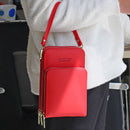 Buylor Crossbody Bolsa para Celular Mini Bolsa de Ombro de Verão Titular de Cartão Carteira de Couro PU Pequena Bolsa de Telefone Feminina Bolsa Mensageira