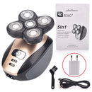 Barbeador elétrico para homens, 5 em 1 kit de barbear elétrico aparador de cabelo sem fio aparador de cabelo à prova d'água USB recarregável
