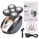 Barbeador elétrico para homens, 5 em 1 kit de barbear elétrico aparador de cabelo sem fio aparador de cabelo à prova d'água USB recarregável