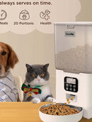 Alimentador automático para animais de estimação 5.6L Máquina de alimentação cronometrada para comida de gato e cachorro.Venda imperdível.