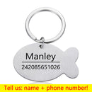 Etiqueta personalizada de identificação de cachorro de gato de estimação chaveiro com nome de identificação de animal de estimação gravado para gato filhote de cachorro coleira de cachorro pingente chaveiro de osso acessórios para animais de estimação.