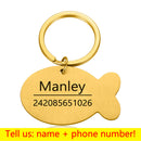 Etiqueta personalizada de identificação de cachorro de gato de estimação chaveiro com nome de identificação de animal de estimação gravado para gato filhote de cachorro coleira de cachorro pingente chaveiro de osso acessórios para animais de estimação.